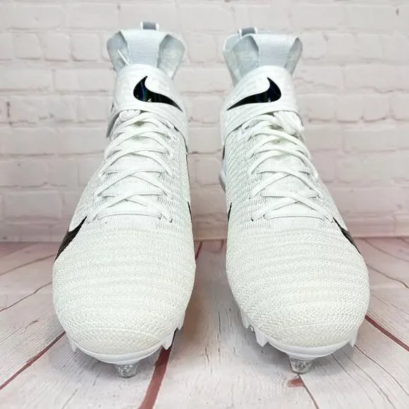 Nike Alpha Menace Elite 2 Flyknit White Football Cleats Mens Size 11 CI1530-100 - Picture 6 of 11